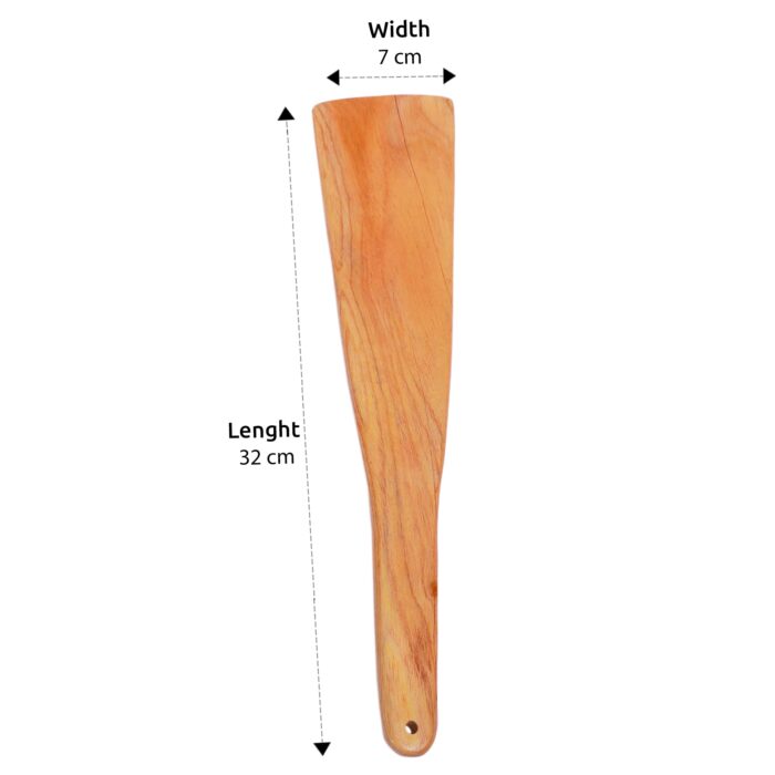 Eco-friendly Neem Wood Spatulas (Set of 3) - Cooking Ladles/Neem Wood Spoons for Pan) - Image 5