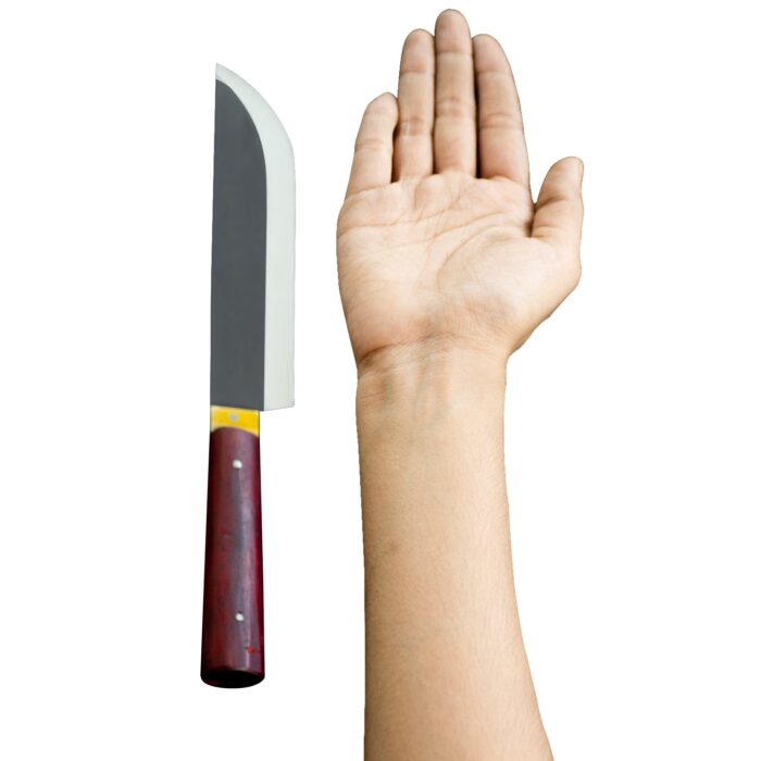 Handmade Utility Kitchen Knife 3’cm Blade width (Indian Rosewood Wooden Handle) - Image 5