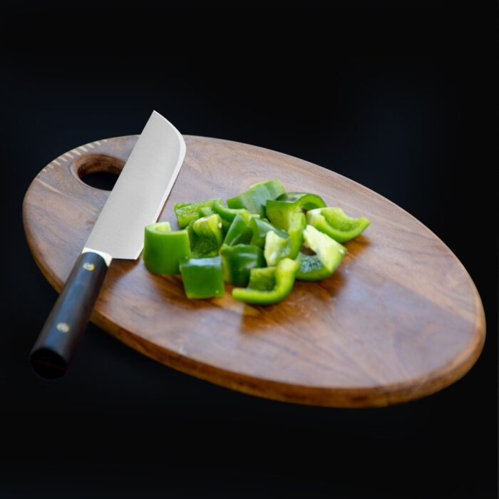 Handmade Utility Kitchen Knife 3’cm Blade width (Indian Rosewood Wooden Handle) - Image 6
