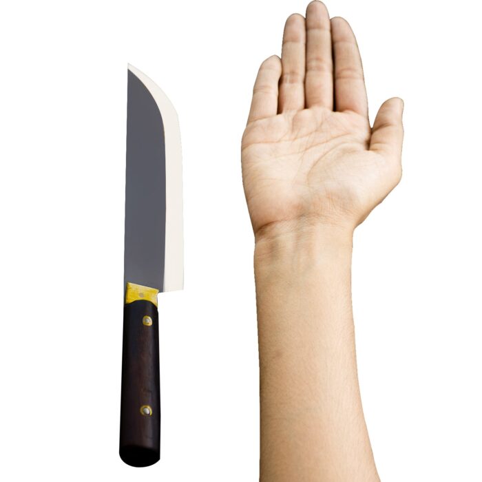 Handmade Utility Kitchen Knife 3’cm Blade width (Indian Rosewood Wooden Handle) - Image 9