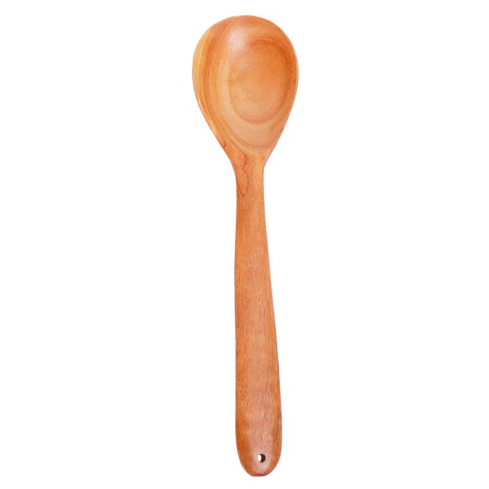 04_0002_038A3064.jpg Eco-friendly Handmade Neem Wood Cooking Spoon - Oval Shaped (29 cm) 100% Natural Neem Wood) - Image 1