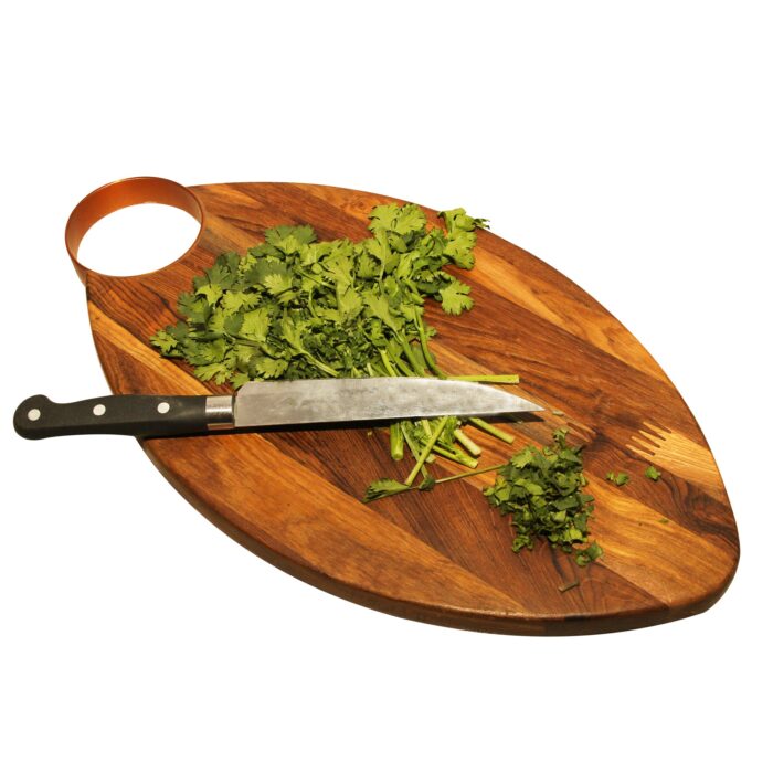 04_0005_ch7e.jpg Premium Handmade Teakwood Wood Chopping Board - Size (12” x 18”) CH-07(V) - Image 1