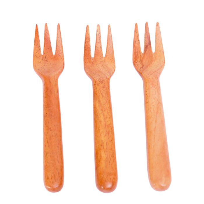 Neemwood Forks & Spoons - 3 each - Image 3