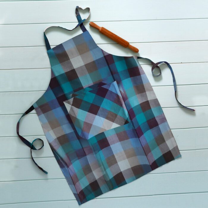 1-2.jpg Cotton Apron Multicolour Check - Image 1