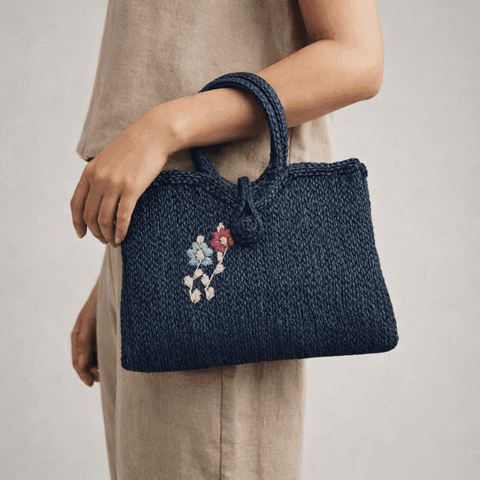 Banana Fiber Handcrafted Bag - Image 3