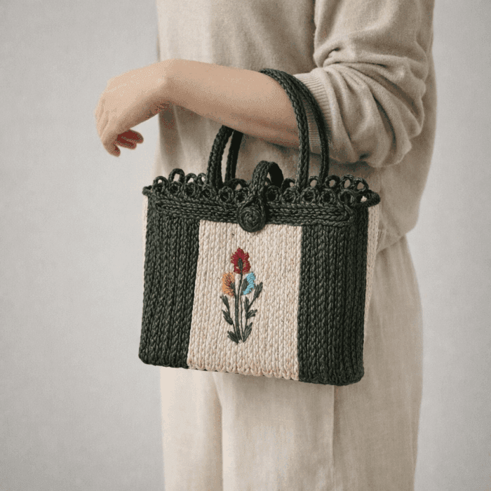 Banana Fiber Handcrafted Bag - Image 3