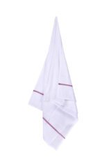 2 Premium White Bath Towels With Multicolour Stripe (60 x 30 inch) - Image 2