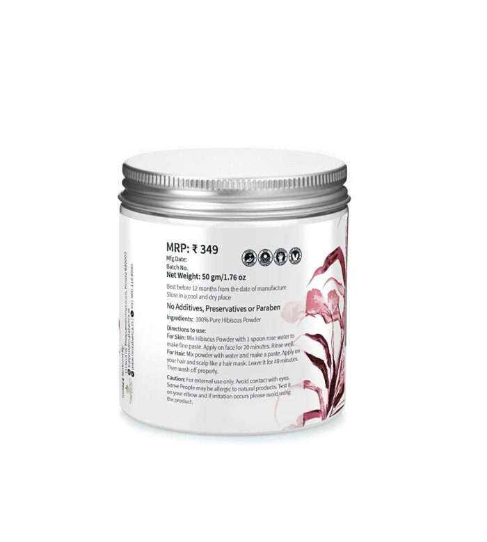 Hibiscus Powder (Hibiscus rosa-sinensis) - 50 gm - Image 2