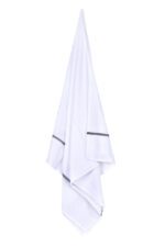 2 Premium White Bath Towels With Multicolour Stripe (60 x 30 inch) - Image 3
