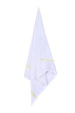 2 Premium White Bath Towels With Multicolour Stripe (60 x 30 inch) - Image 4