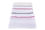 2 Premium White Bath Towels With Multicolour Stripe (60 x 30 inch) - Image 7