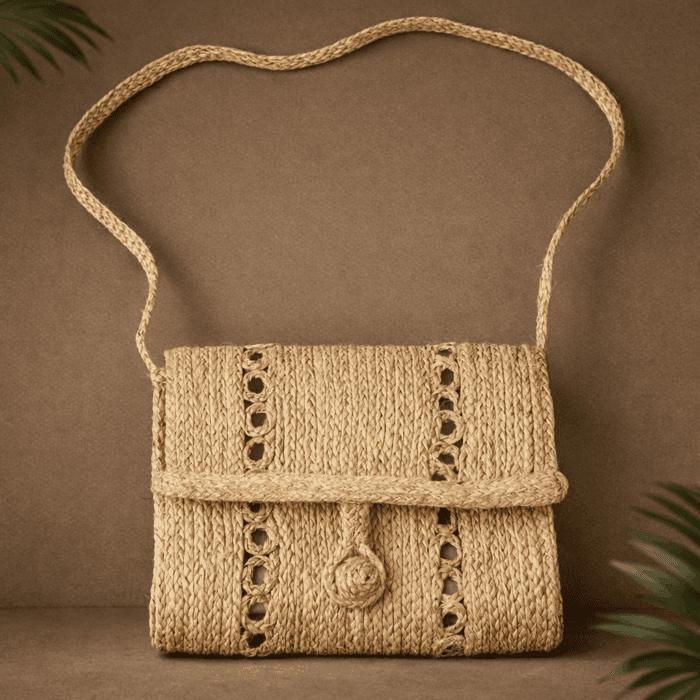 12 Banana Fiber Handcrafted Bag - Image 1