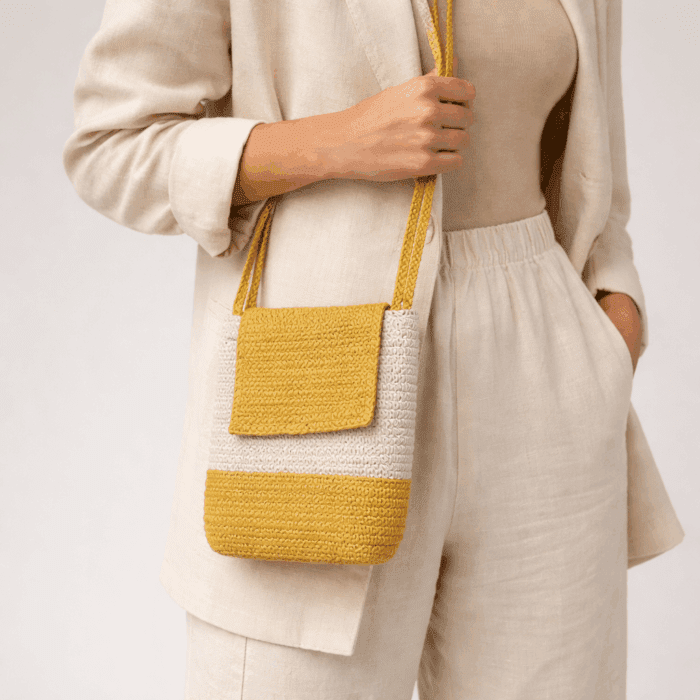 Banana Fiber Handcrafted Bag - Image 3