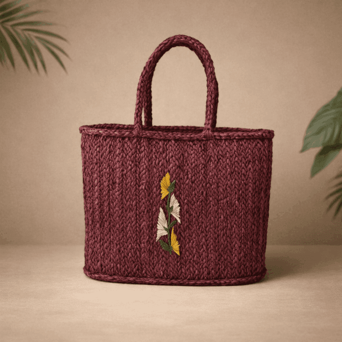 19 Banana Fiber Handcrafted Bag - Image 1