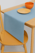 Handwoven Cotton Light Blue Table Runner