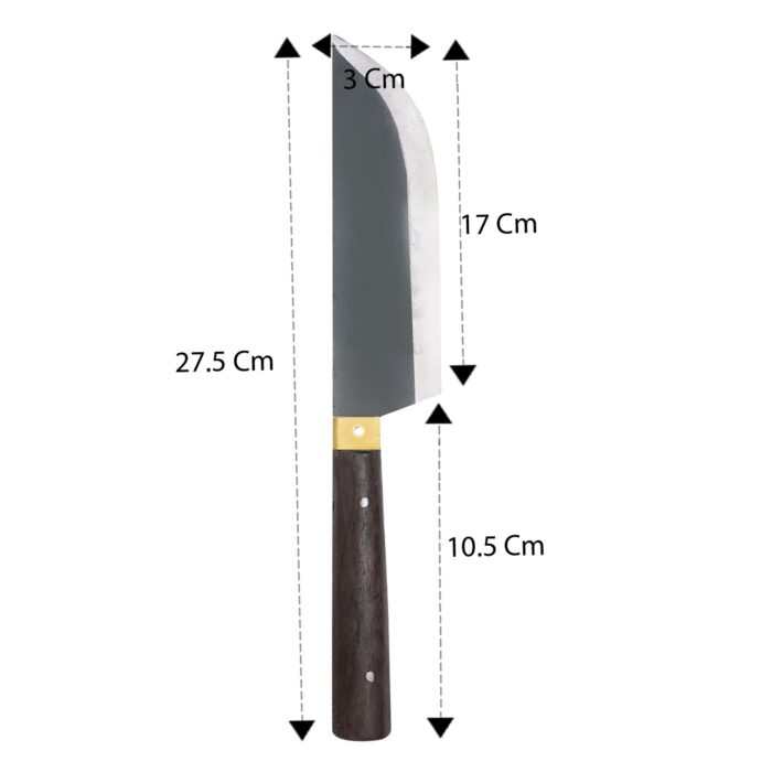 Handmade Utility Kitchen Knife 3’cm Blade width (Indian Rosewood Wooden Handle) - Image 4