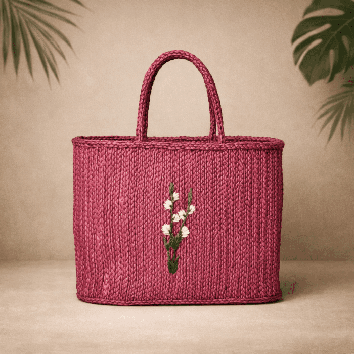 28 Banana Fiber Handcrafted Bag - Image 1