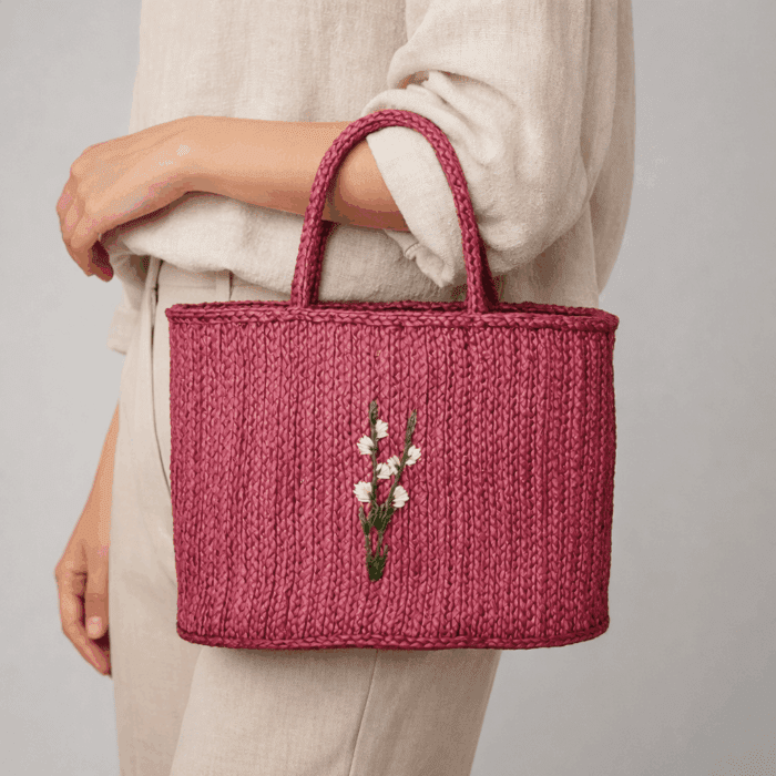 Banana Fiber Handcrafted Bag - Image 3