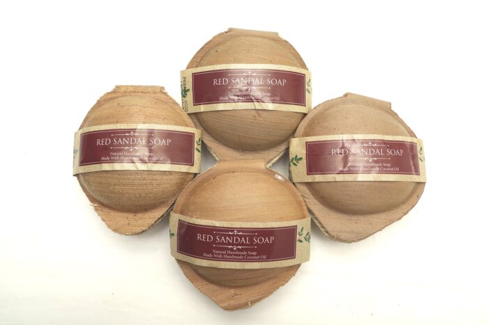 Red Sandal/Raktha Chandan Soaps for all skin types - 4 Pcs - Image 2