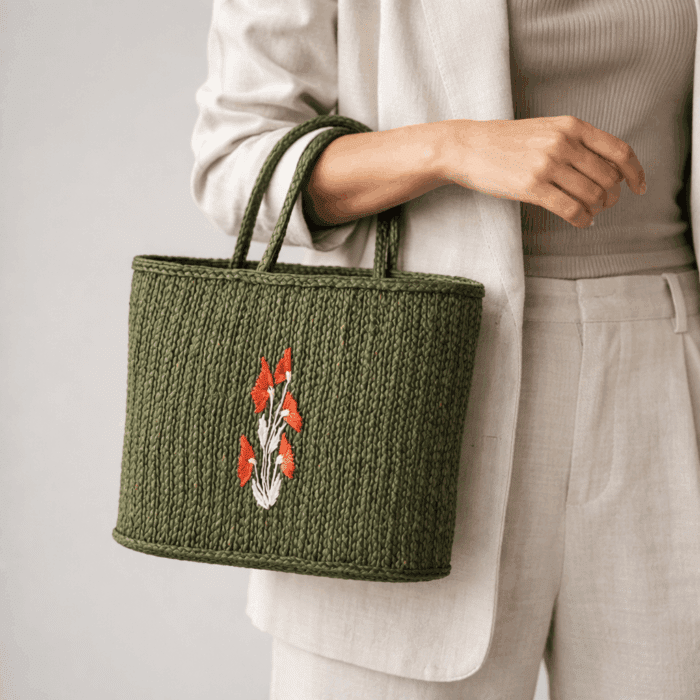 Banana Fiber Handcrafted Bag - Image 3