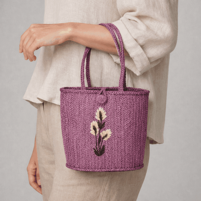 Banana Fiber Handcrafted Bag - Image 3