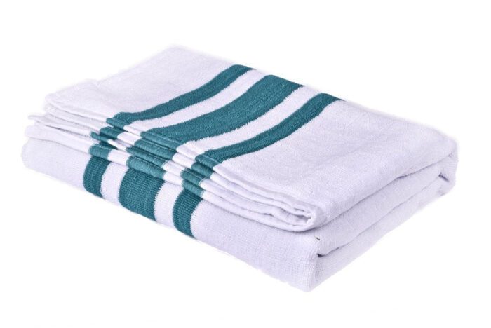 Handwoven Turkey Towel (Chair Back) With Green Stripe (60X30 Inch) - Image 2