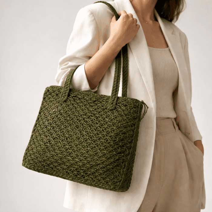 Banana Fiber Handcrafted Bag - Image 3