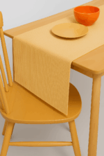 Handwoven Cotton Light Yellow Table Runner ("68 x 14")