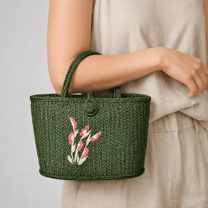 Banana Fiber Handcrafted Bag - Image 3