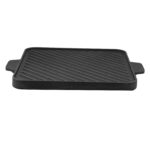 Pre-Seasoned Black Cast Iron Griddle Pan Reversible (Tawa + Grill Pan)