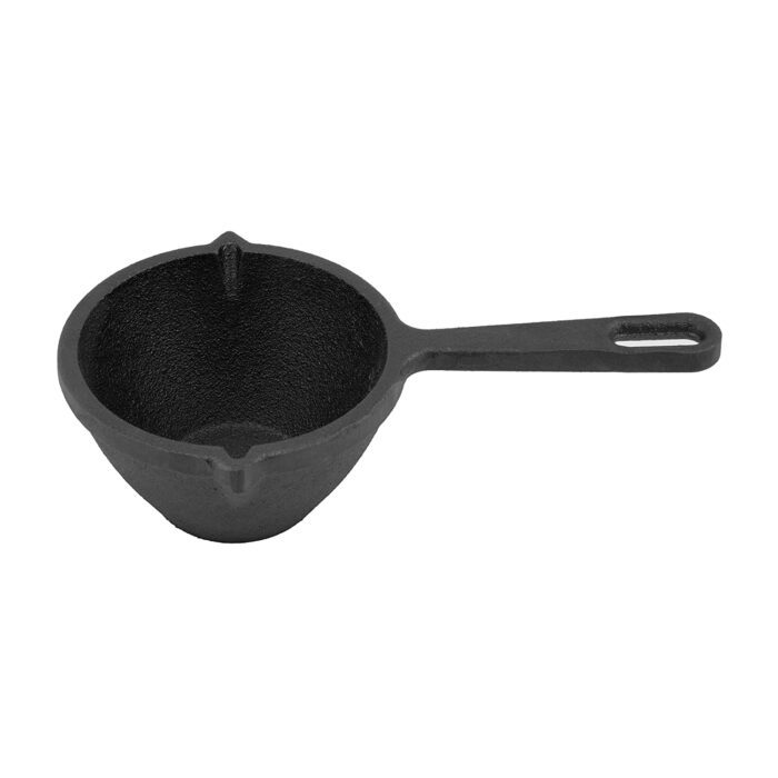 Cast Iron Small Tadka Pan -10 cm Dia, 300ml, Thickness 7 mm (Black) - Image 3