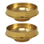 Traditional Brass Decorative Uruli for Gifting and Interior Decoration (Set of 2, 02 Inch Diameter)