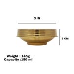 Traditional Brass Decorative Uruli for Gifting and Interior Decoration (Set of 2 : 03 Inch Diameter) - Image 3