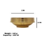 Traditional Brass Decorative Uruli for Gifting and Interior Decoration (Set of 2, 02 Inch Diameter) - Image 3