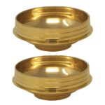 Traditional Brass Decorative Uruli for Gifting and Interior Decoration (Set of 2 : 03 Inch Diameter)