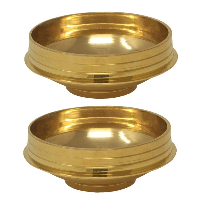 71talzpdvzL._SL1500.jpg Traditional Brass Decorative Uruli for Gifting and Interior Decoration (Set of 2 : 03 Inch Diameter) - Image 1