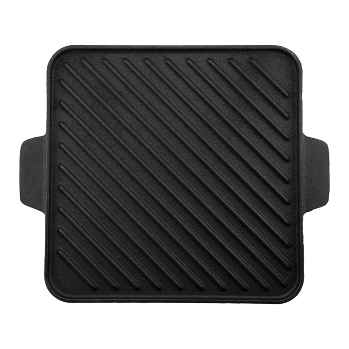 Pre-Seasoned Black Cast Iron Griddle Pan Reversible (Tawa + Grill Pan) - Image 2
