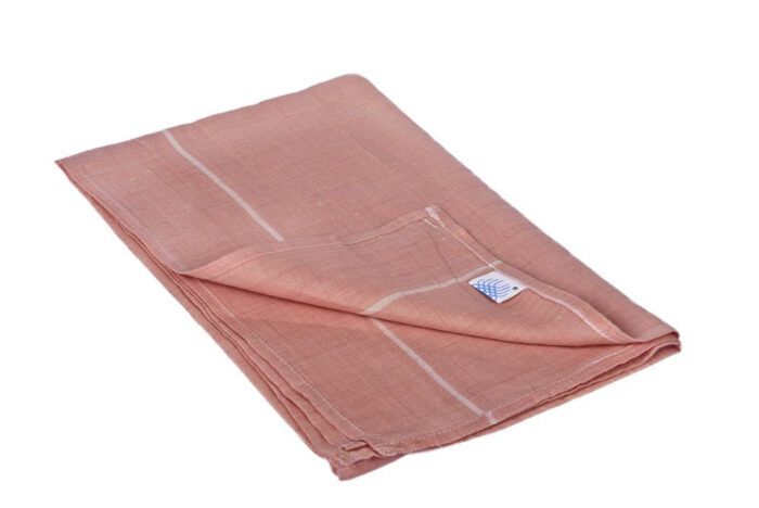 Handloom Organic Dark Peach Baby Bedspread + Bath Towels for New Born Babies (5 Pcs) - Image 2