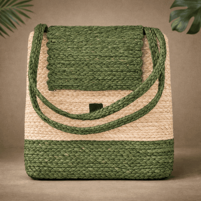 9 Banana Fiber Handcrafted Bag - Image 1