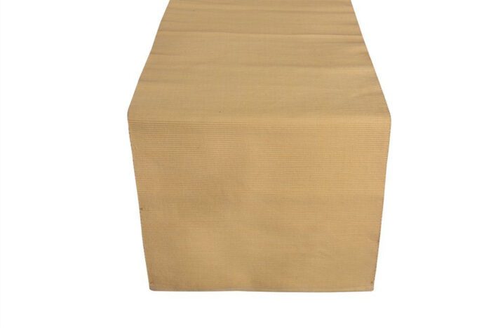 Handwoven Cotton Light Yellow Table Runner ("68 x 14") - Image 2