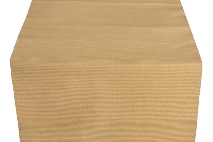 Handwoven Cotton Light Yellow Table Runner ("68 x 14") - Image 3