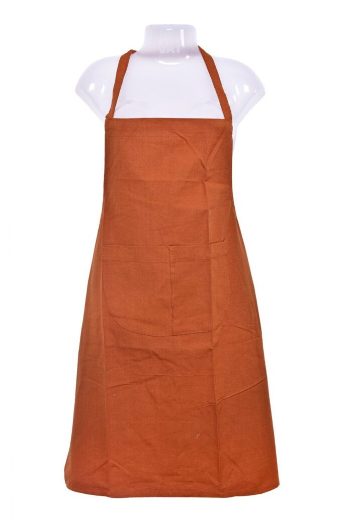 90996.jpg Cotton Apron Light Brown, Unisex - 1 Pc - Image 1