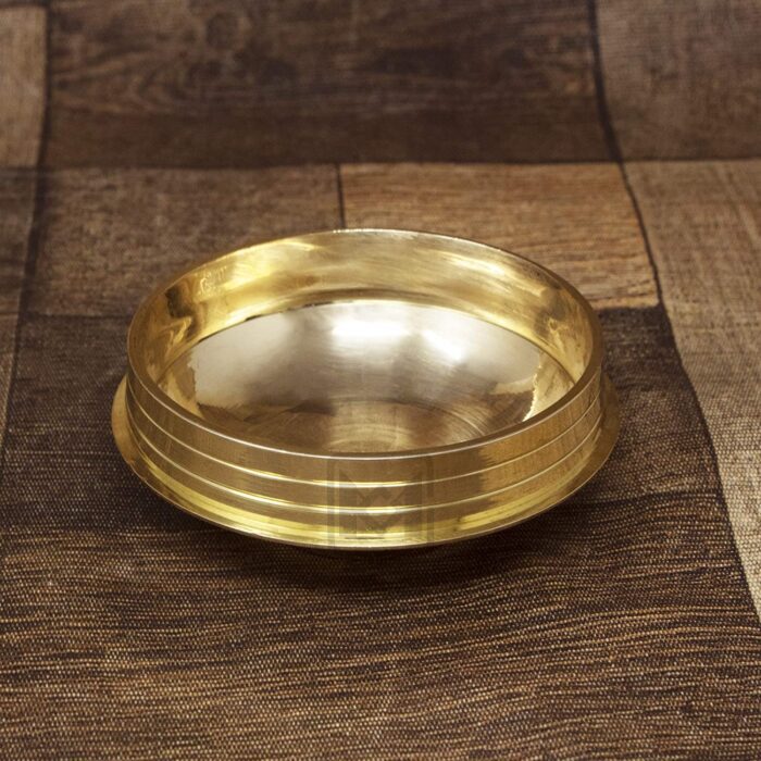 Traditional Brass Decorative Uruli for Gifting and Interior Decoration (Set of 2 : 03 Inch Diameter) - Image 2