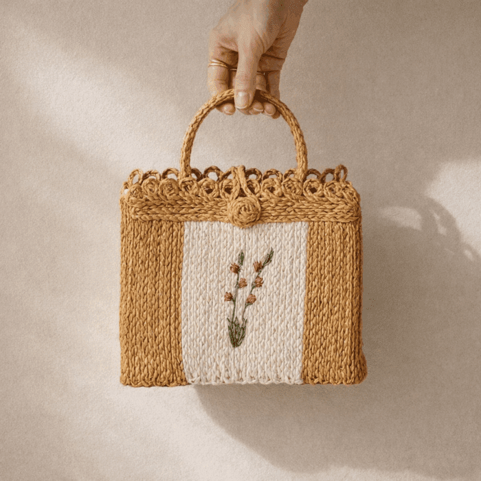 Banana Fiber Handcrafted Bag - Image 2