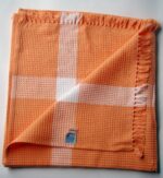 Handloom Saffron Honey Comb Bath Towel (60x30 inch) - Image 4