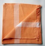 Handloom Saffron Honey Comb Bath Towel (60x30 inch) - Image 5