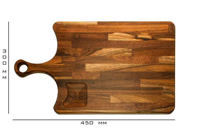 Premium Handmade Teakwood Wood Chopping Board - Size (18” x 12”) CH-01(V) - Image 2