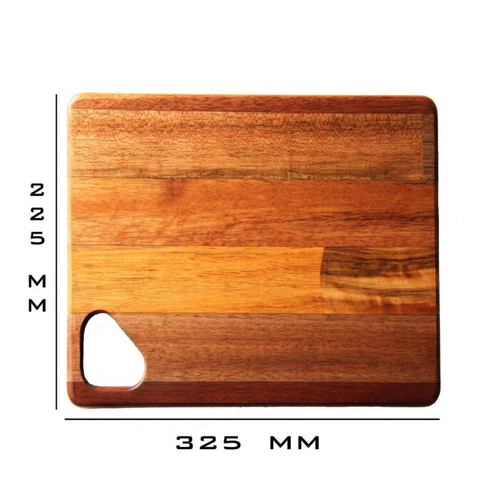 Premium Handmade Malaysian Wood Chopping Board - Size (9” x 13”) CH- 14(MR) - Image 2