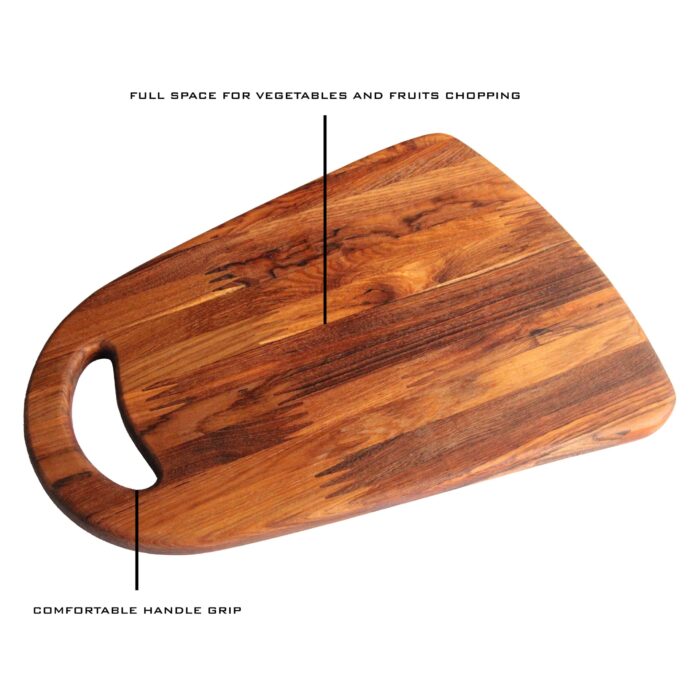Premium Handmade Teakwood Wood Chopping Board - Size (12” x 16”) CH-03(V) - Image 4