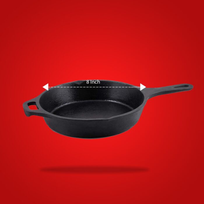 Cast Iron Cookware Cast Iron Frying Pan (SKILLET) 8 Inches - Image 3